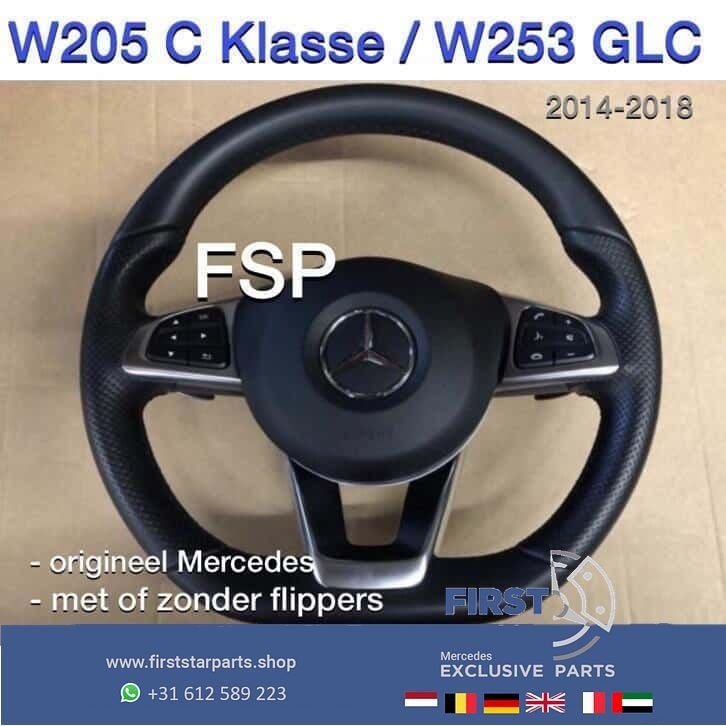 W205 C Klasse W253 GLC Mercedes AMG Stuur compleet + airbag