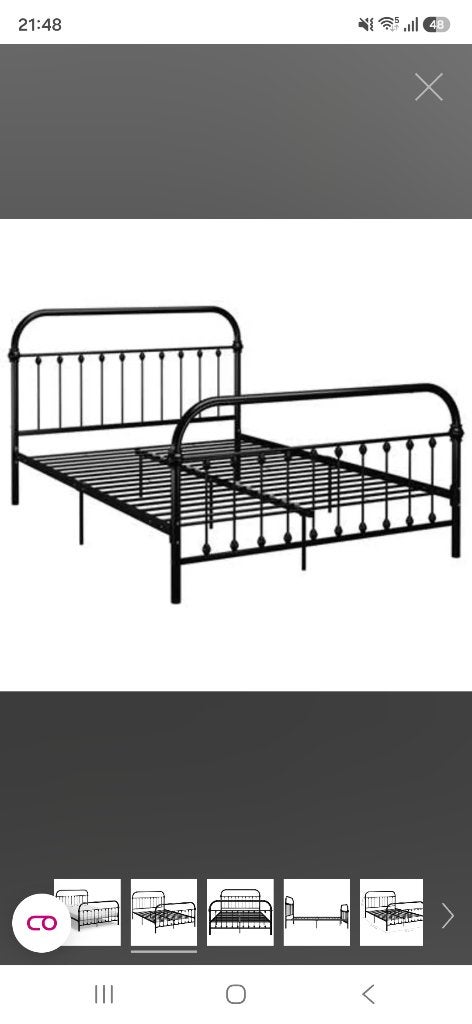 Bedframe 140x200, Huis en Inrichting, Ophalen, Zo goed als nieuw, Zwart, Metaal
