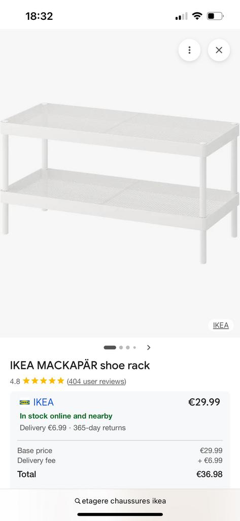 Étagère à Chaussures IKEA, Enlèvement, Comme neuf