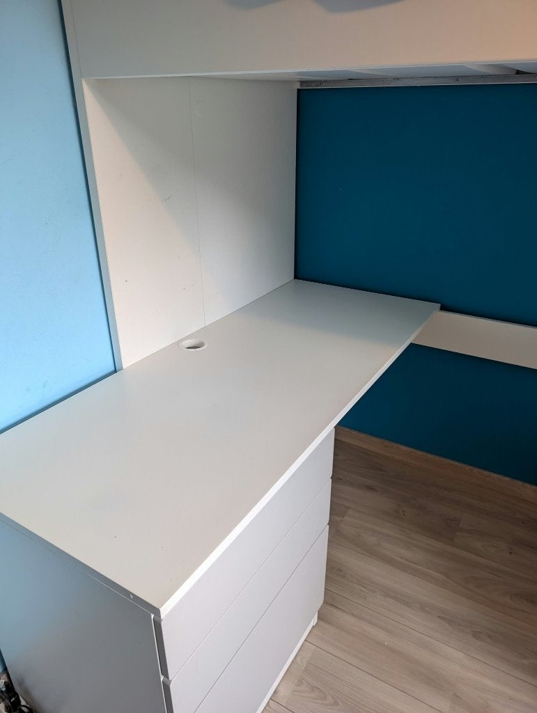 Lit mezzanine avec bureau IKEA, Enlèvement, Utilisé, Une personne, Lit mezzanine