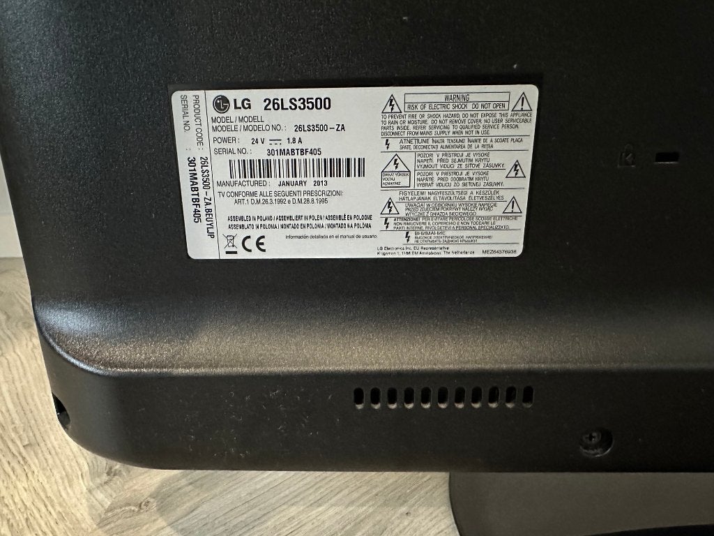 TV LED LG 26LS3500 26 pouces / 66cm - bien lire, TV, Hi-fi & Vidéo, Enlèvement, Utilisé, LED, LG