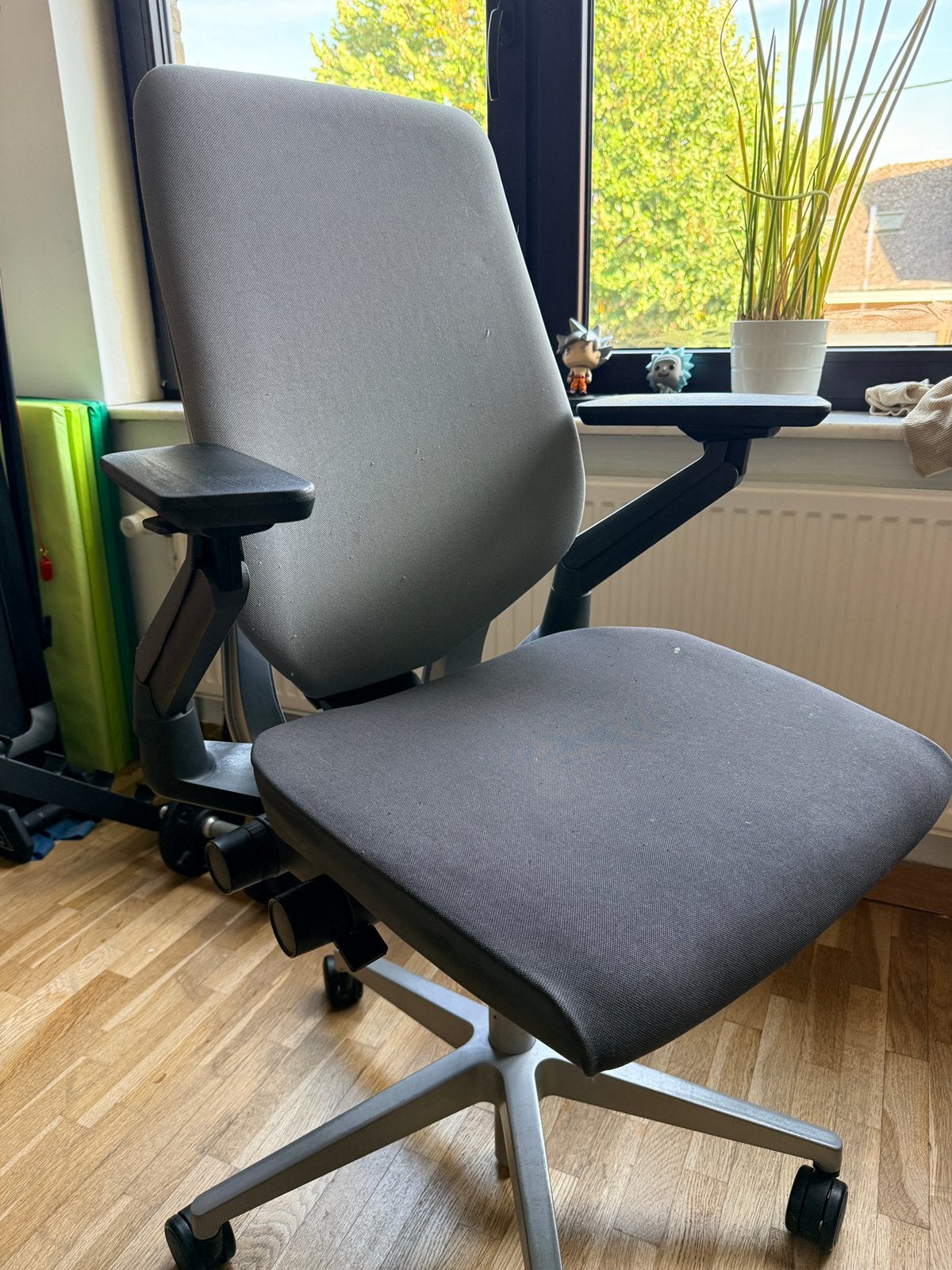 Chaise de bureau réglable en hauteur, Gris, Enlèvement, Utilisé, Chaise de bureau