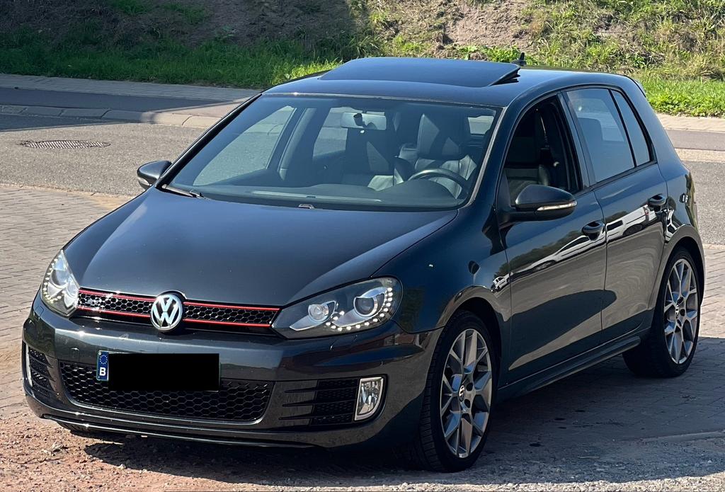 Vw Golf VI GTI Full Option, Auto's, Volkswagen, Zwart, Leder, 5 deurs, Stadsauto