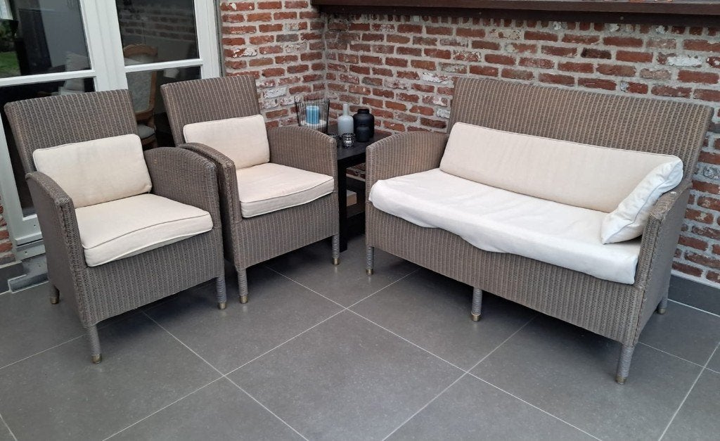 lounge set, Tuin en Terras, Ophalen, 4 zitplaatsen, Gebruikt, Rotan