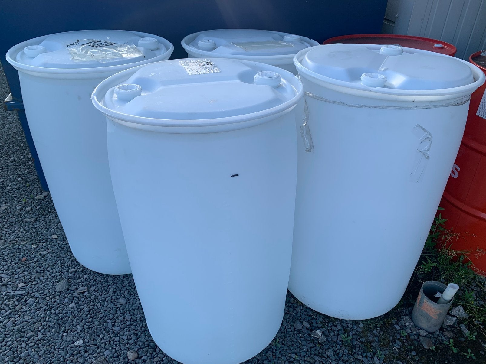 Vat-ton 200L wit doorzichtig, 150 liter of meer, Ophalen, Zo goed als nieuw, Kunststof