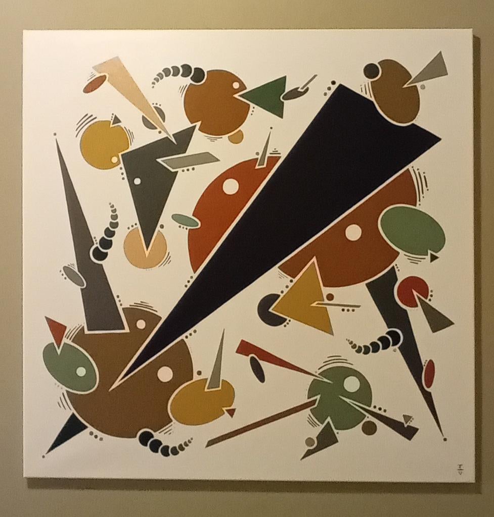 Abstract schilderij, Ophalen