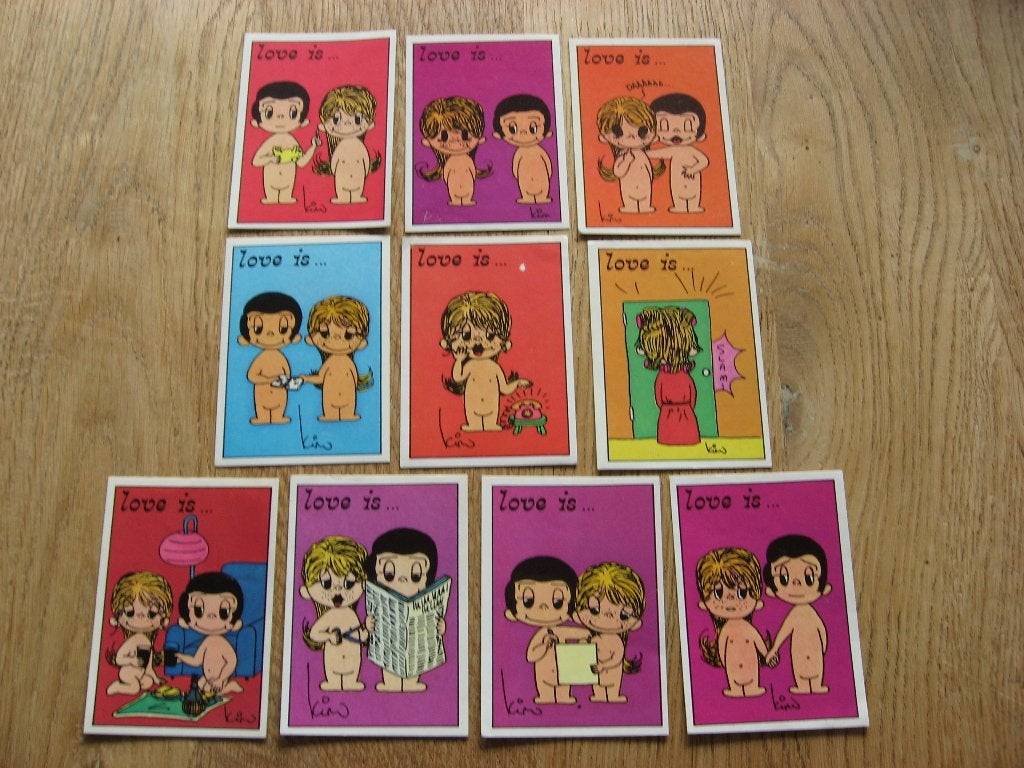 Stickers vintage Panini Love is..., Collections, Enlèvement ou Envoi, Neuf, Autres types