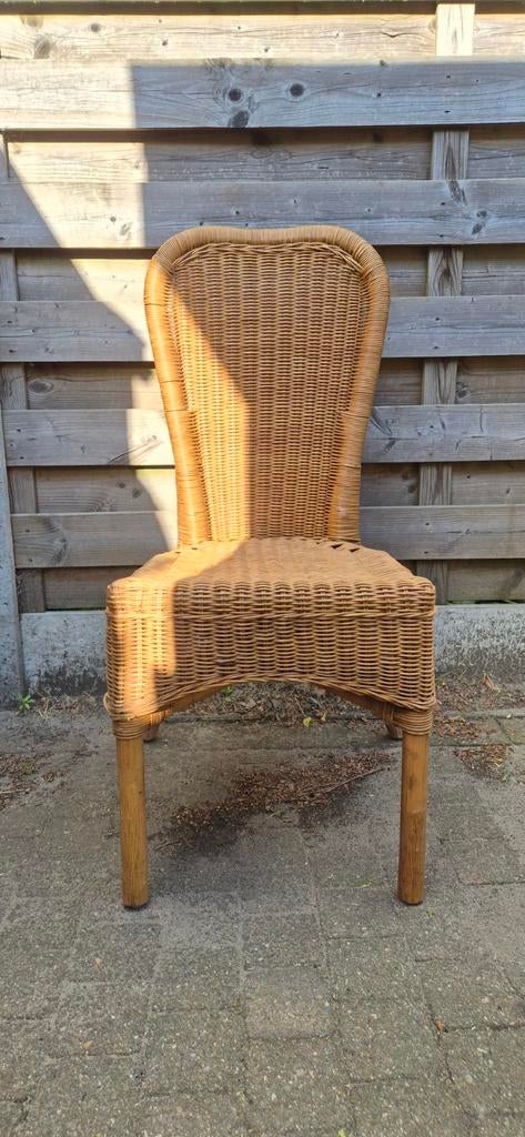 Rieten stoel, Tuin en Terras, Ophalen, Zo goed als nieuw, Hout