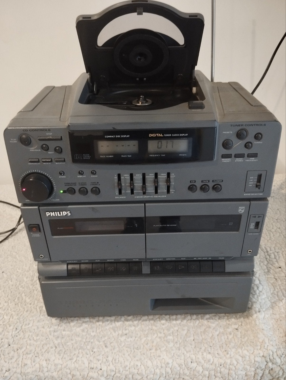 Philips stereo keten zonder luidsprekers, Enlèvement