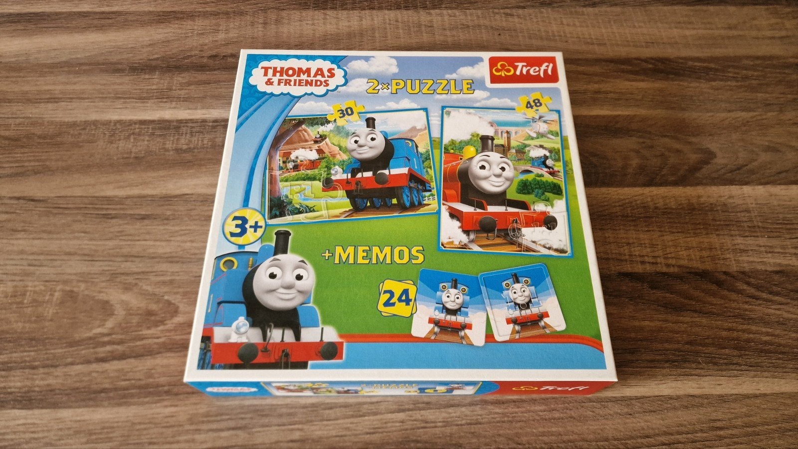 Doos Thomas de Trein puzzels + memo, Ophalen, Zo goed als nieuw