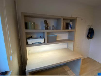 Bureau, boekenrek, ladeblok (op wieltjes), Huis en Inrichting, Bureaus, Ophalen, Zo goed als nieuw