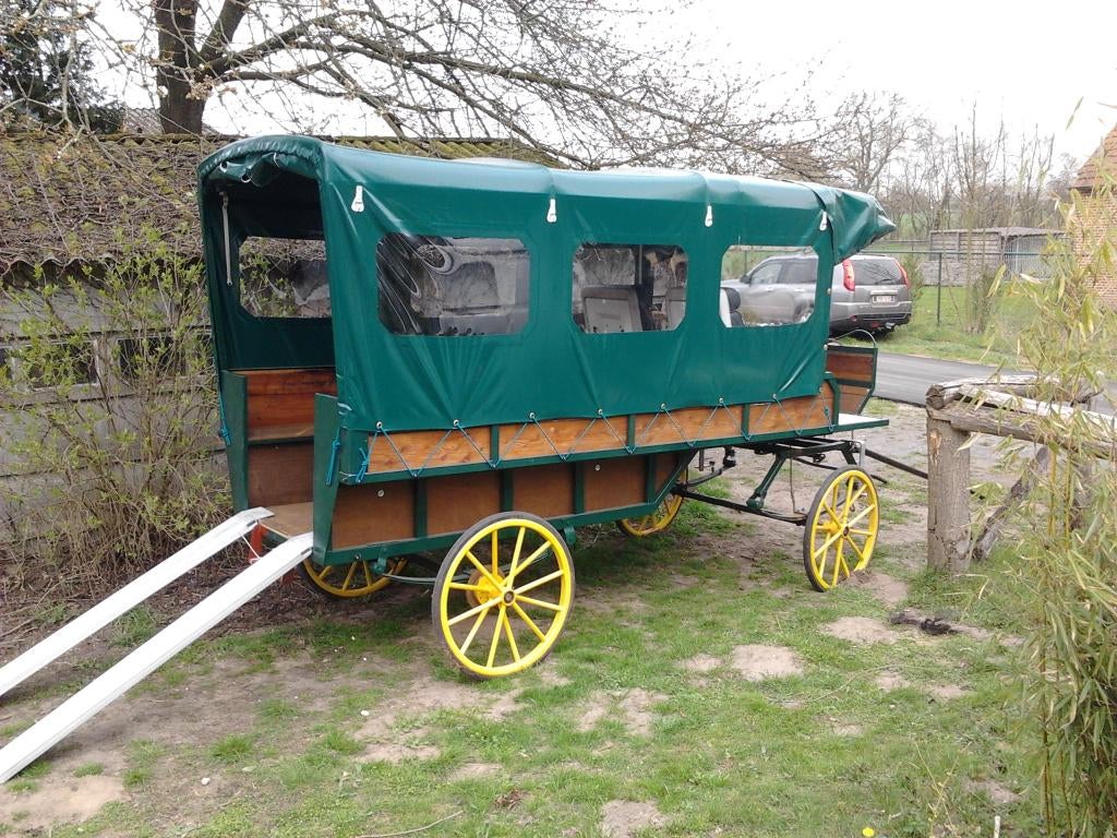 huifkar-koets voor trekpaard, Utilisé, Cheval