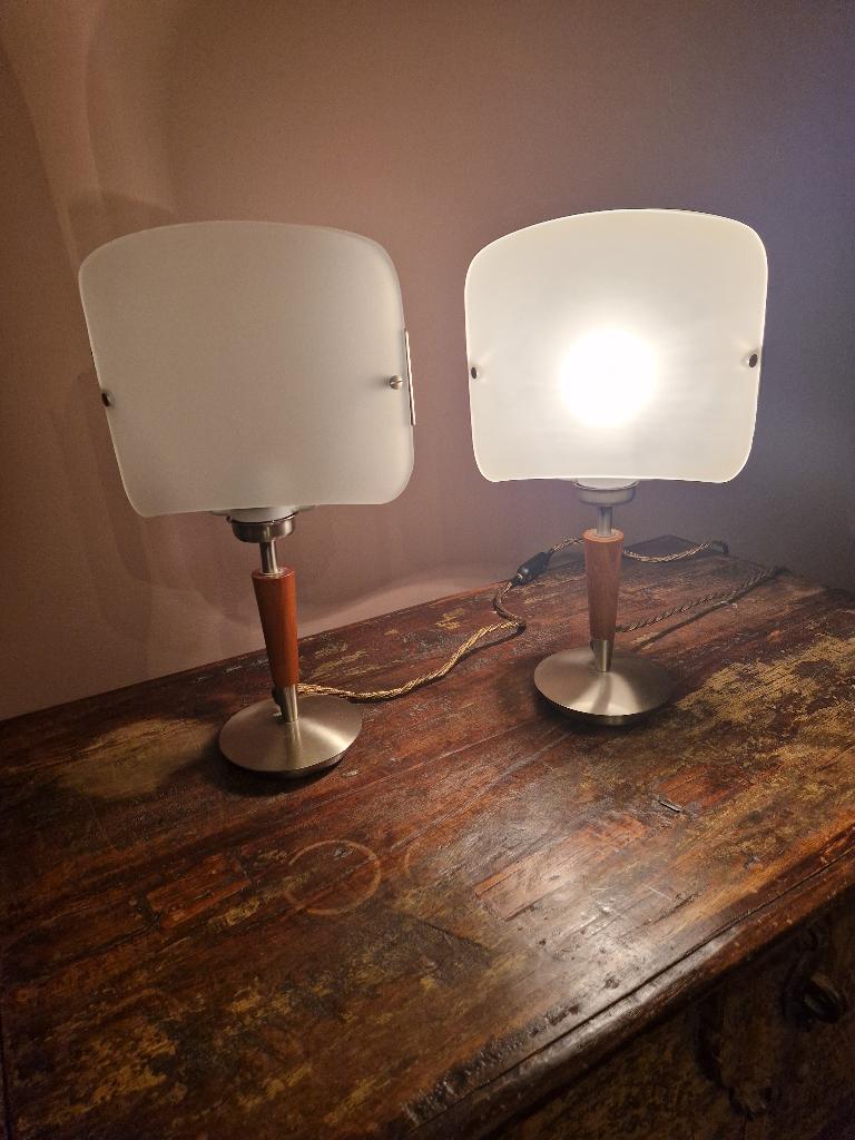 Set Vintage Italiaanse tafellampen Murano Vetri, Antiek en Kunst, Antiek | Verlichting, Ophalen of Verzenden