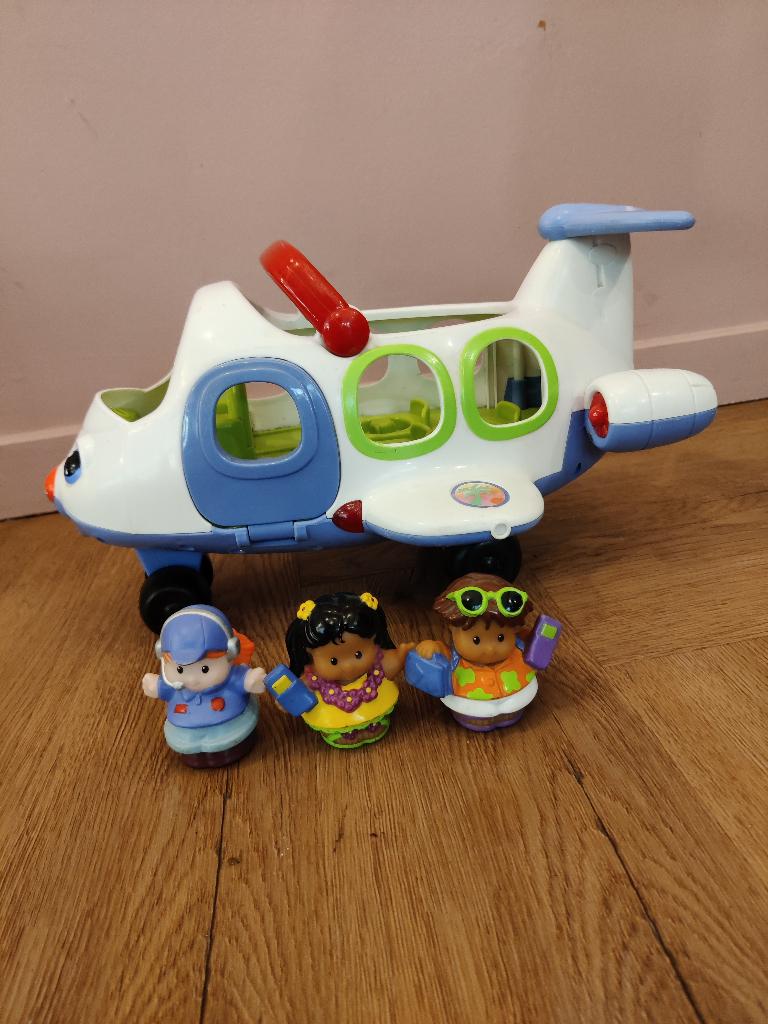 Fisher Price Little people vliegtuig, Ophalen, Gebruikt, Auto of Voertuig, Met licht