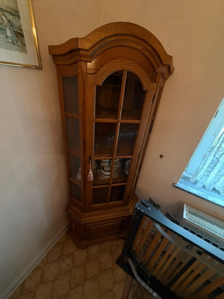 Vitrine, Maison & Meubles, Comme neuf, Enlèvement, Chêne, Style rustique français