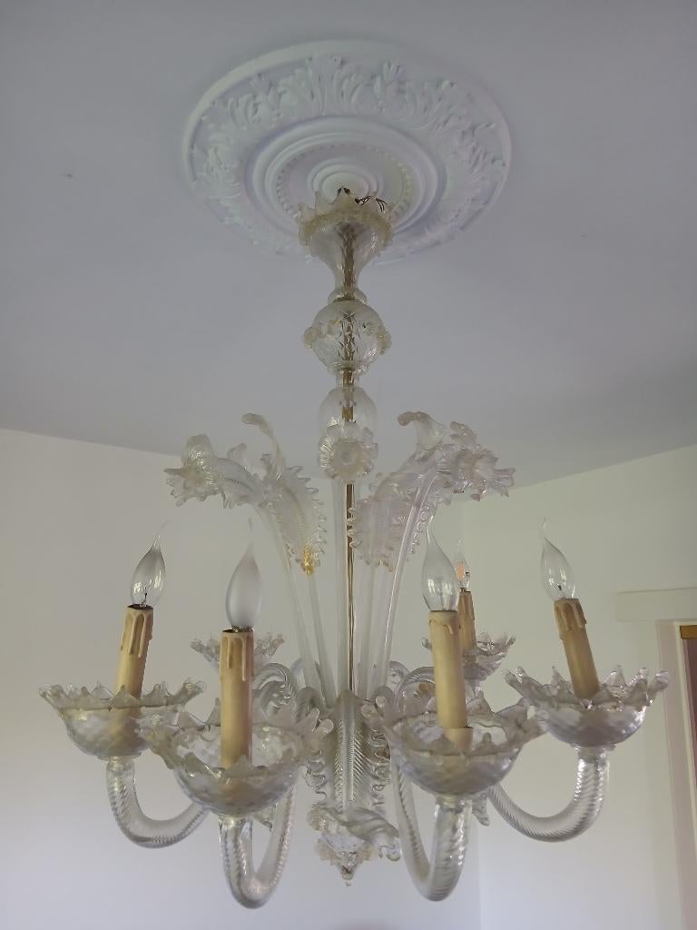 Venetiaanse Murano kroonluchter, Ophalen, Glas