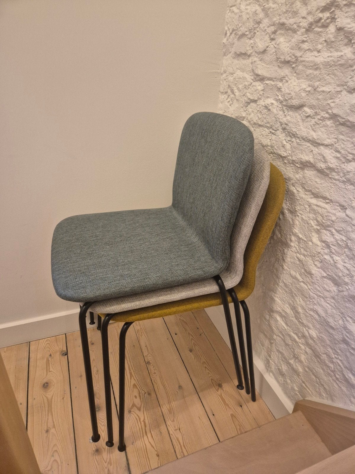 3 eetkamerstoelen van Bolia, Maison & Meubles, Chaises, Enlèvement, Gris