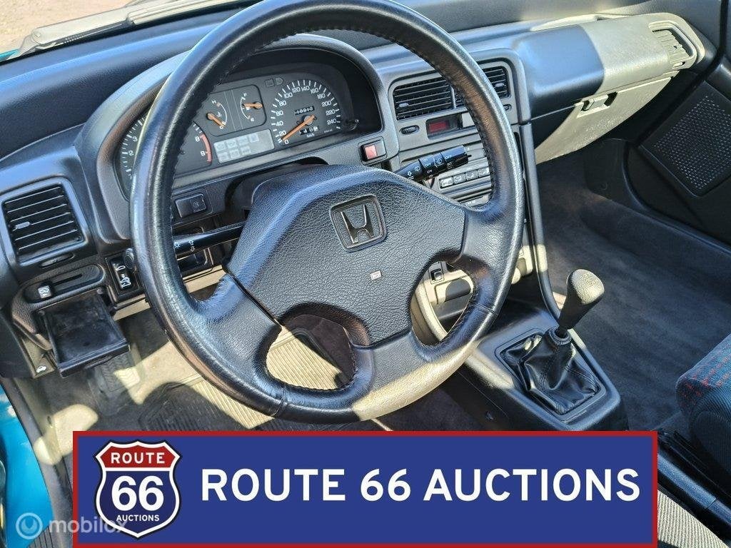 Honda CRX 1.6 VTi | 1991 | Route 66 Auctions, Honda, Zwart, Bedrijf, Handgeschakeld