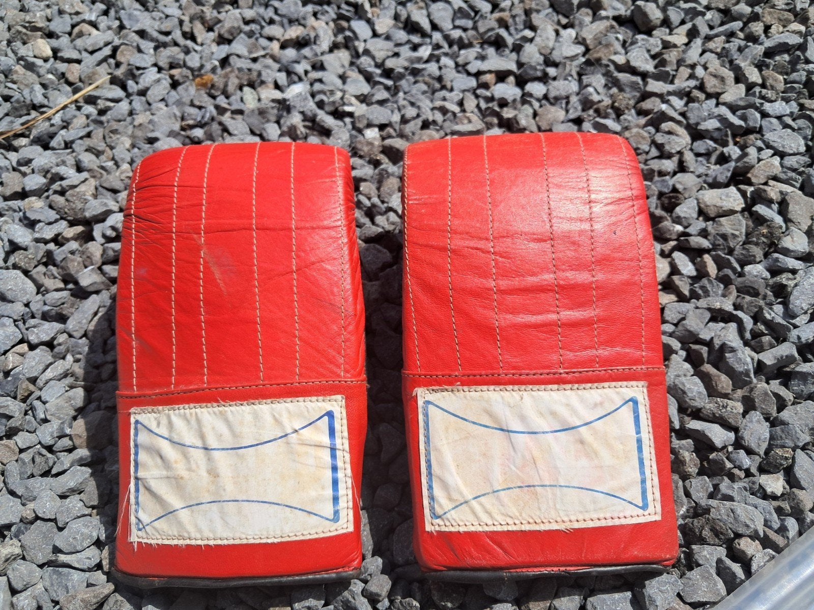 vintage bokshandschoenen, Sport en Fitness, Boksen, Ophalen, Gebruikt, Bokshandschoenen
