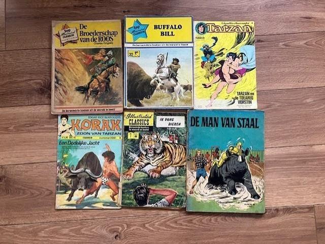 Vintage strips tarzan korak broederschap roos buffalo bill, Boeken, Gelezen, Europa, Ophalen of Verzenden, Meerdere comics