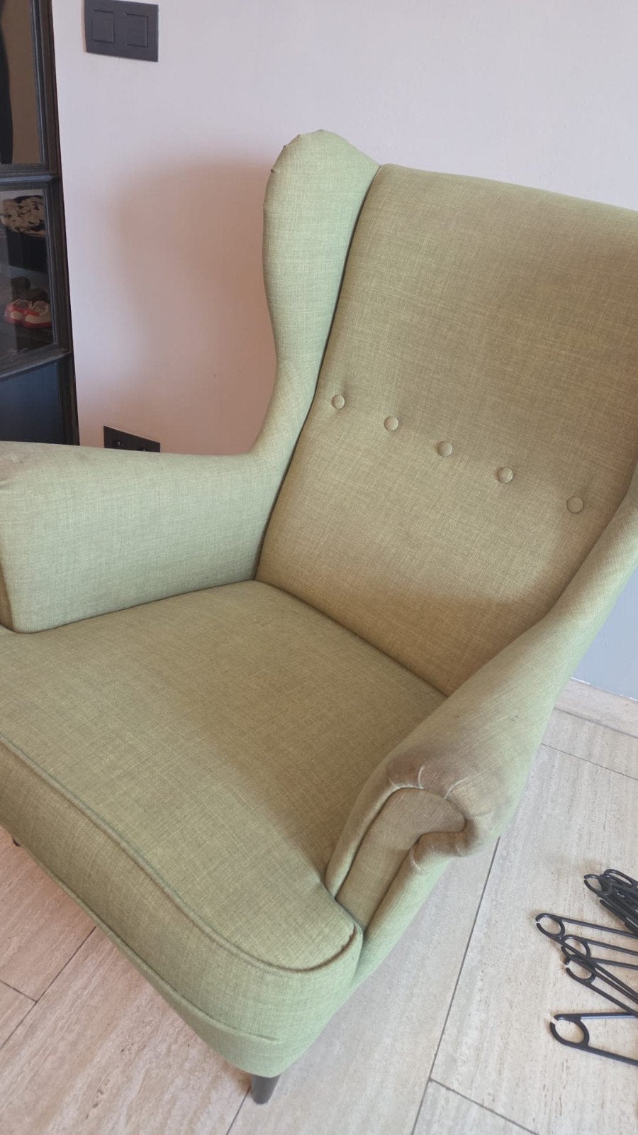Luie stoel met poef ikea gratis, Enlèvement ou Envoi, Noir