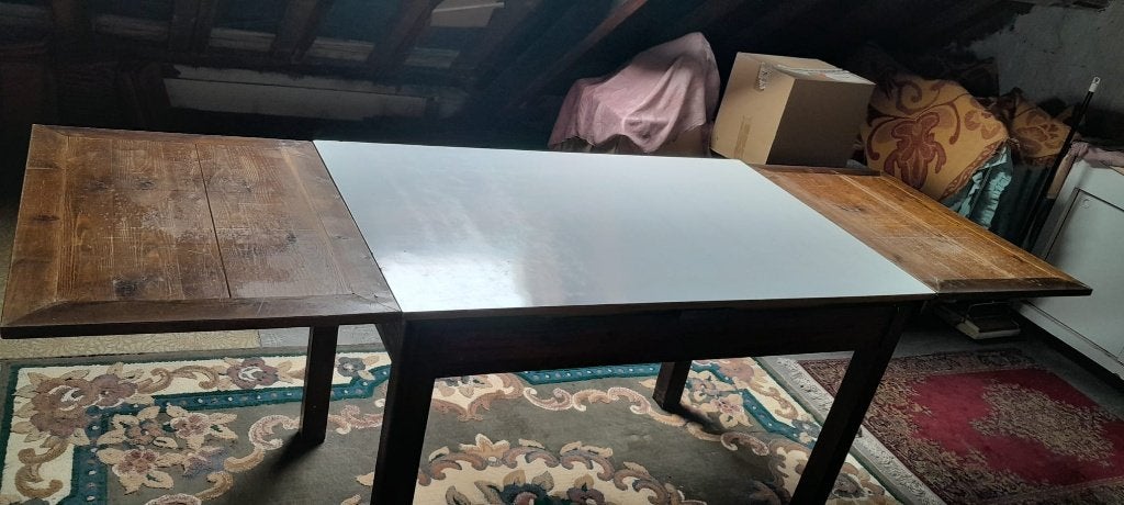 Verlengbare houten eettafel, Huis en Inrichting, Ophalen, Gebruikt