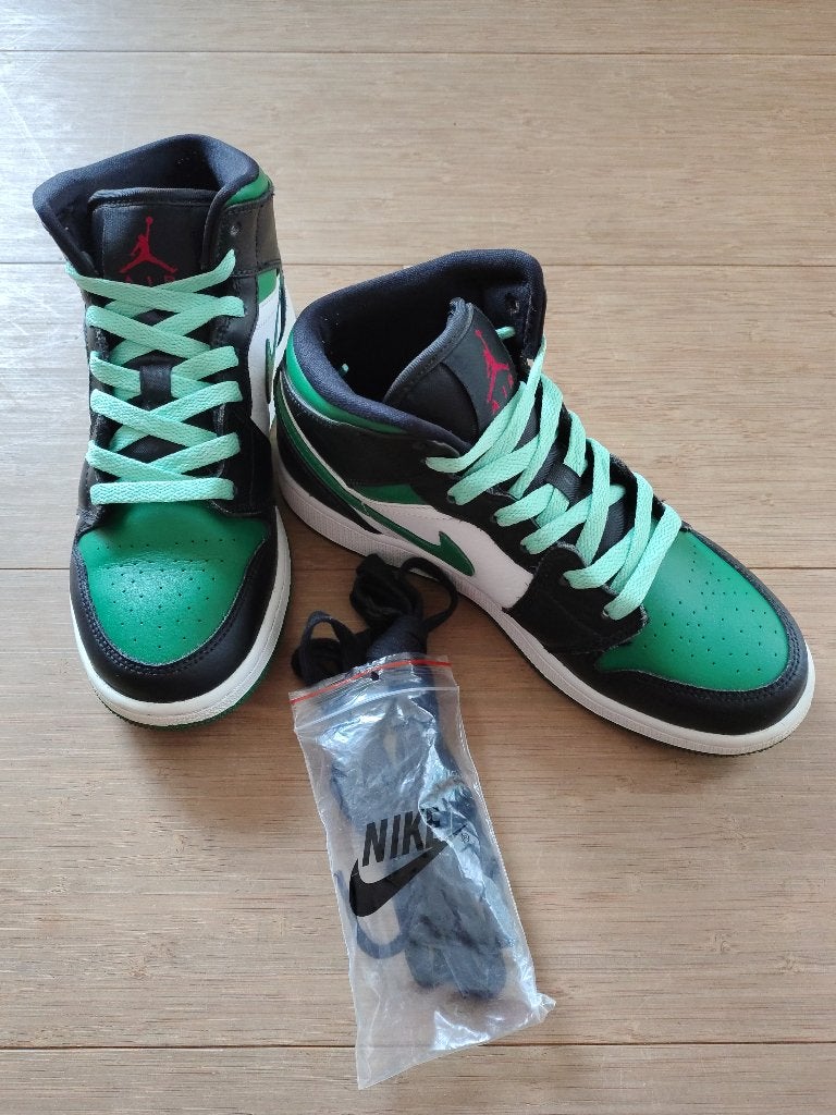 Air Jordan 1 Lid Green Toe - maat 37,5, Ophalen of Verzenden, Zo goed als nieuw, Groen, Sneakers