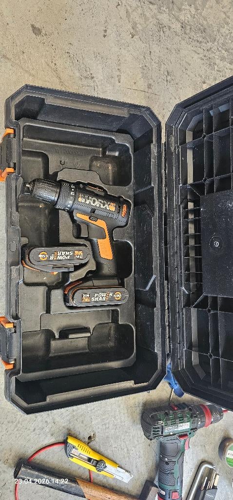 Tournevis Worx 20 V, Bricolage & Construction, Vitesse variable, Enlèvement, Utilisé, Foreuse et Perceuse