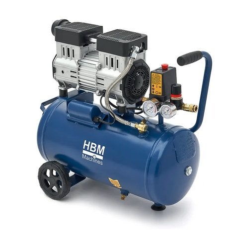 HBM Low Noise compressor - 24L 8bar, Ophalen, 6 tot 10 bar, Nieuw, Minder dan 200 liter/min