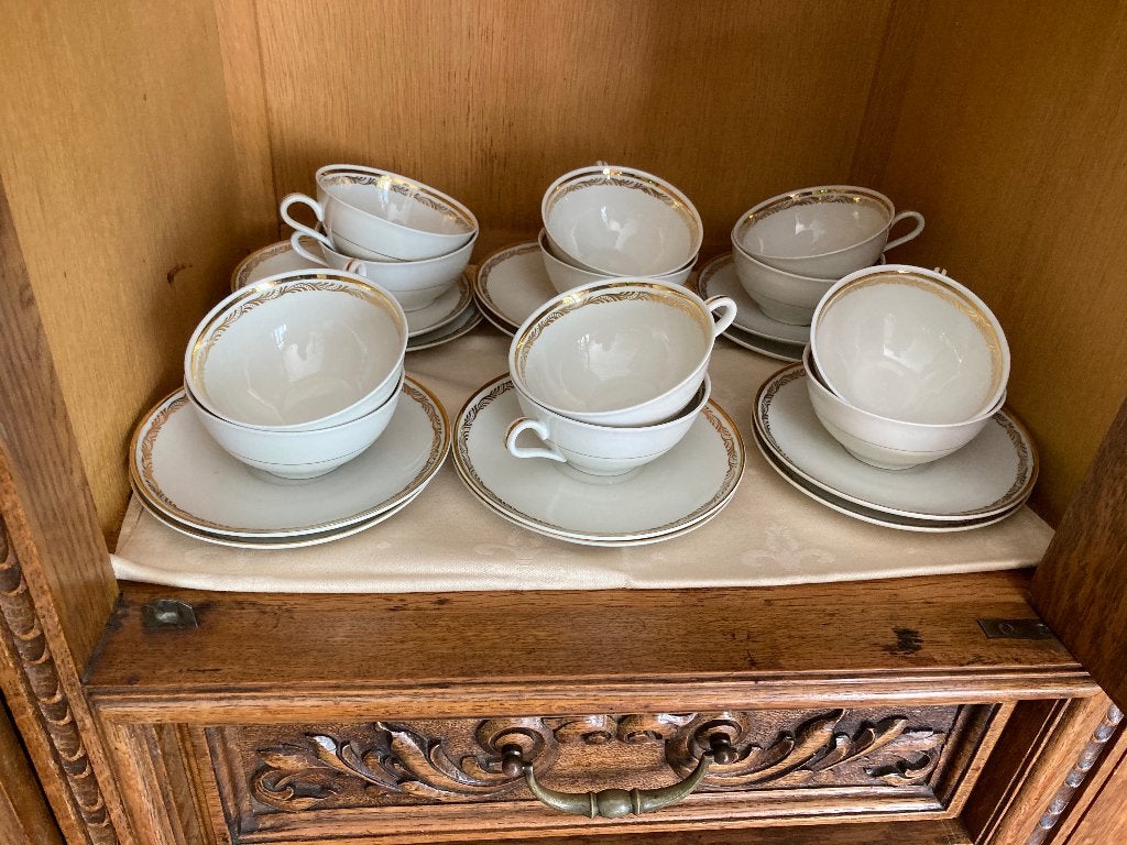 Oud vintage compleet porseleinen servies BAVARIA jaren 50, Antiek en Kunst, Ophalen