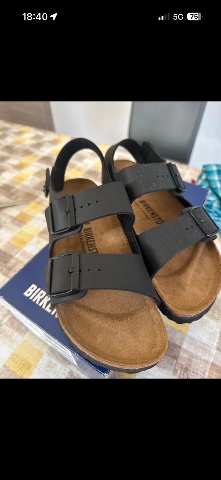 Sandalen birkenstock, Ophalen, Zwart, Nieuw, Sandalen of Muiltjes