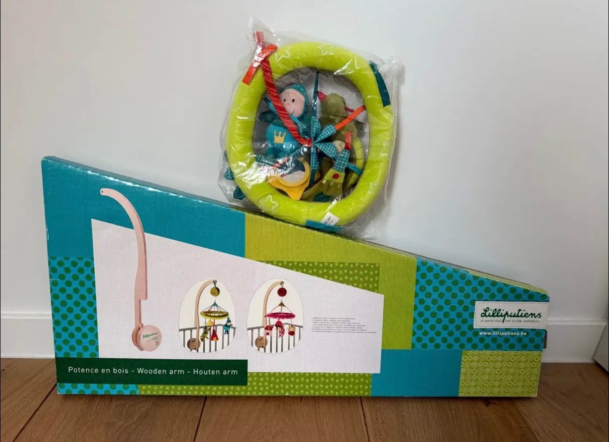 Houten arm/wood arm boxmobiel Lilliputiens, Kinderen en Baby's, Badjes en Verzorging, Ophalen