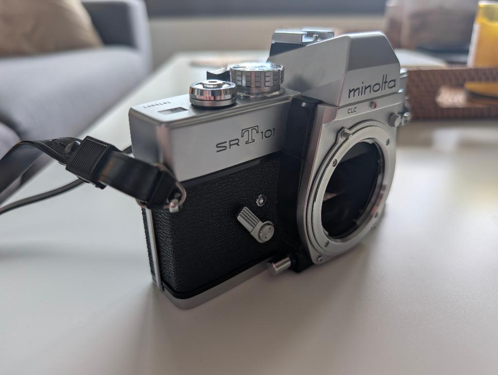 Minolta srt 101 body, Ophalen of Verzenden, Gebruikt, Spiegelreflex, Minolta