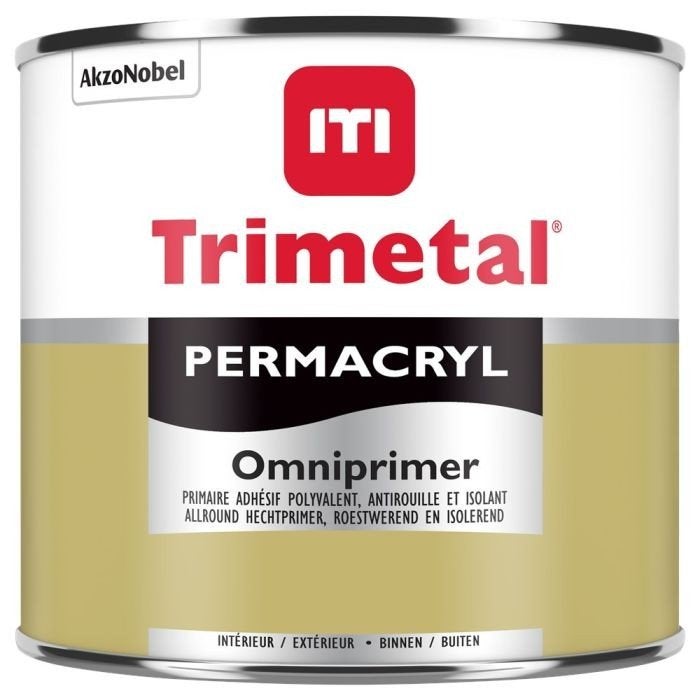 Trimetal Permacryl 2.5L. XR Mat/Satin, Omniprimer houtlak, Ophalen, Wit, Nieuw, Lak