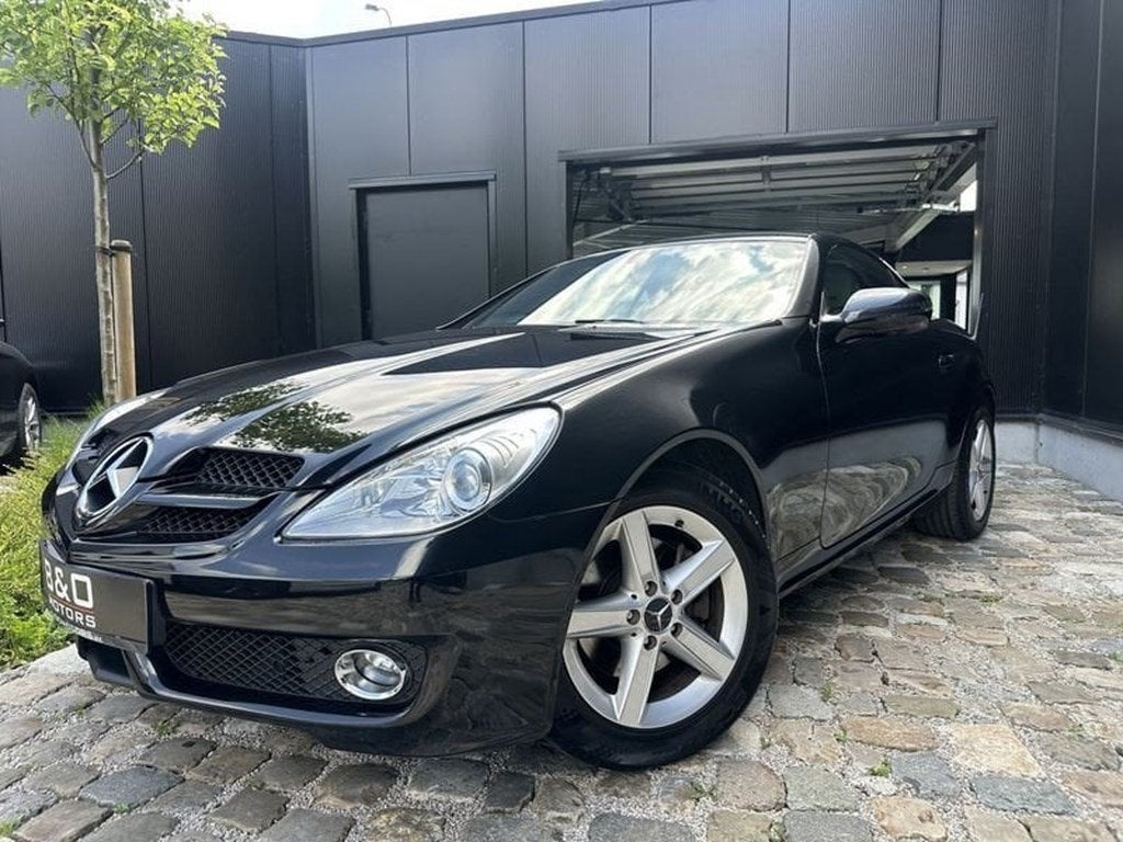 Mercedes-Benz SLK 200 Kompr. /licht grijs leder/Airco/Verw, Zwart, Bedrijf, Handgeschakeld, Grijs