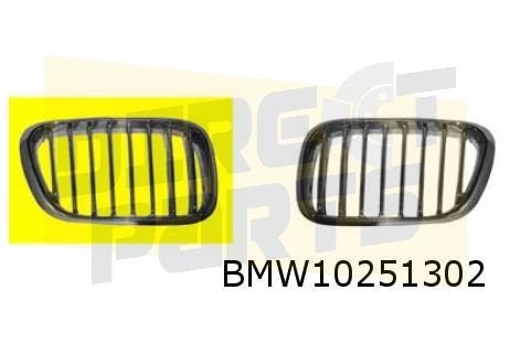 Bmw X5 Serie (-1/07) (E53) Motorkap Grille Rechts (chrome/ti, Neuf, -, Avant, -