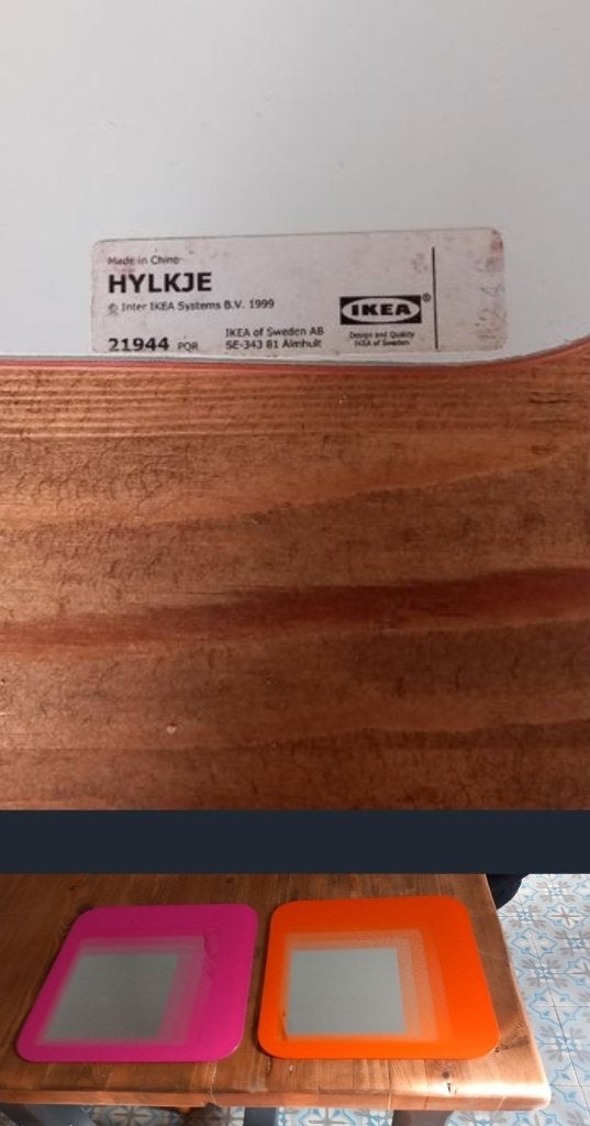 Lot de 2 miroir ikea hypke, Moins de 100 cm, Enlèvement, Moins de 50 cm, Carré