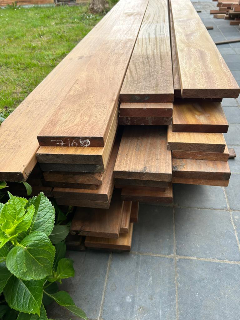 Lot TOP* 36 m2 de planches Afzeila 63€ le m2, Enlèvement, Comme neuf, Planches