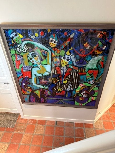 Kunstwerk / Schilderij op glas Chapellier 160/160, Ophalen