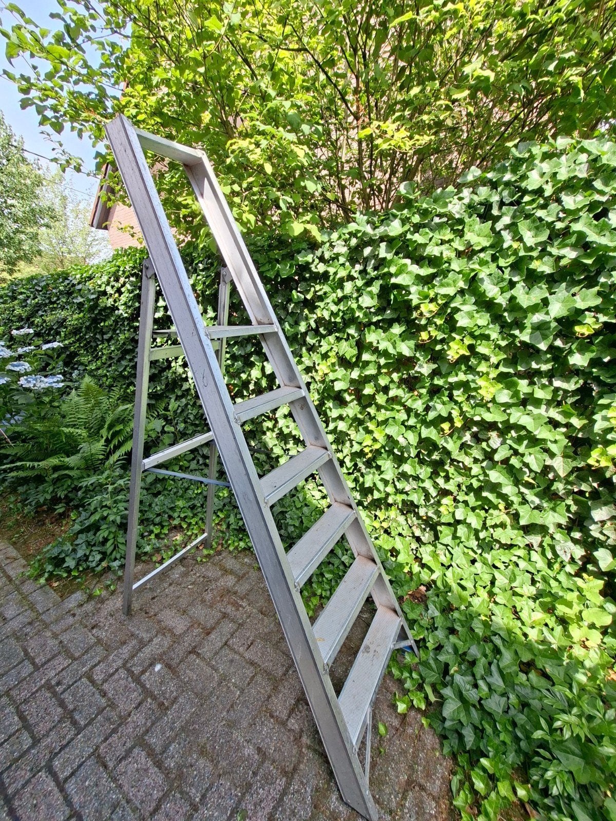 Escabeau en aluminium massif — 6 marches, Bricolage & Construction, Enlèvement