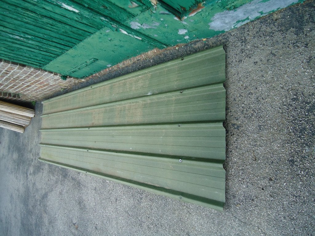 3 mooie groene golfplaten 350 cm op106 cm, Doe-het-zelf en Bouw, Ophalen, Gebruikt, Overige kleuren, 5 tot 10 m²