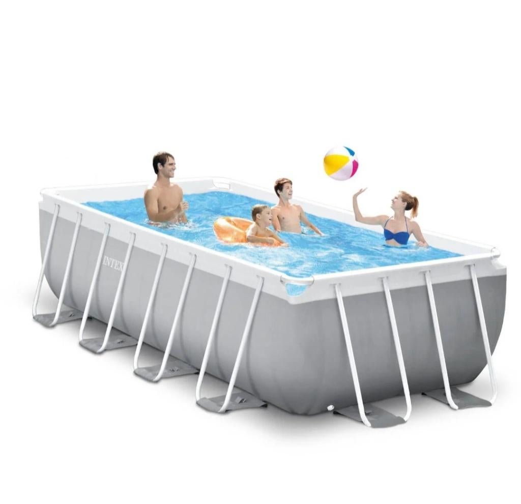Intex prism zwembad 400 x 200 x 122 cm, Tuin en Terras, Gebruikt, 200 tot 300 cm, Rechthoekig, Ophalen