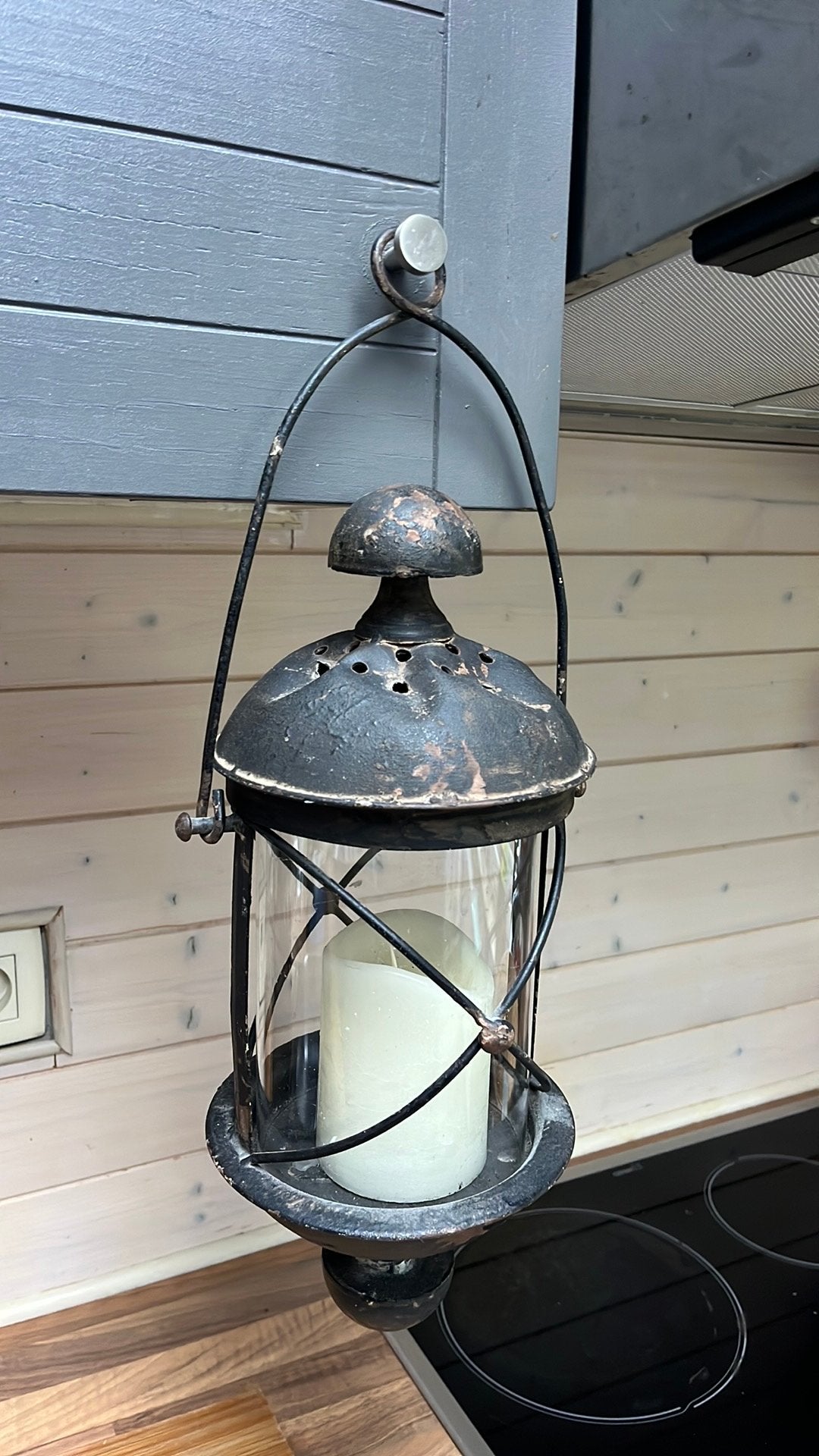 Lampe suspendue bougie, Enlèvement ou Envoi, Comme neuf, Fer, Suspension