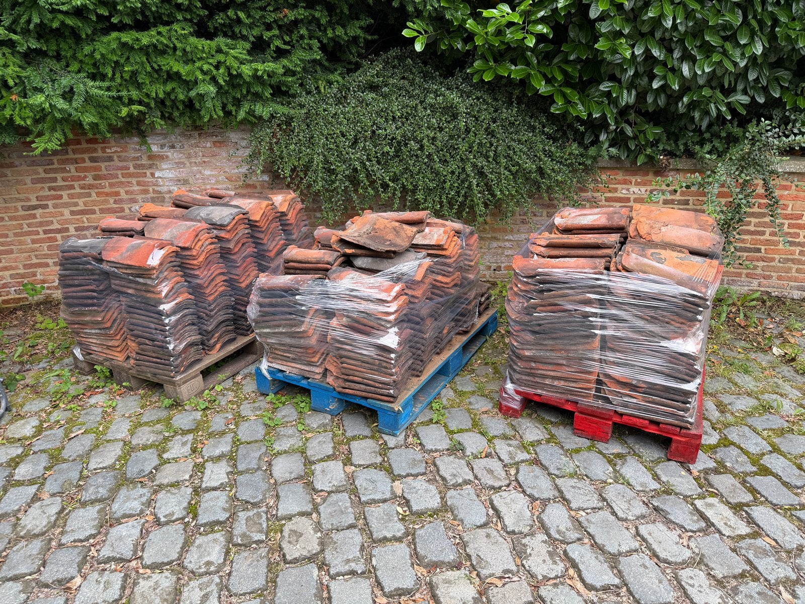 Oude boomse pannen, Doe-het-zelf en Bouw, Dakpannen en Dakbedekking, Ophalen, Gebruikt, Steen of Klei, 15 m² of meer