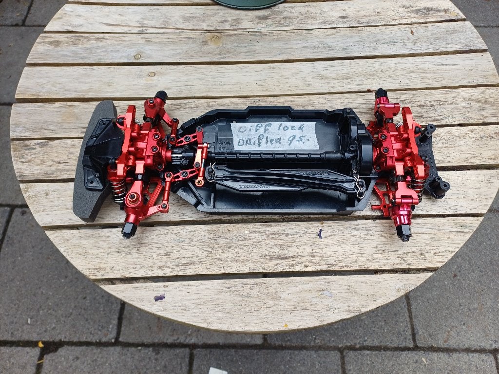 Tamiya TT-02 chassis alu, Elektro, Ophalen of Verzenden, Zo goed als nieuw, Schaal 1:10