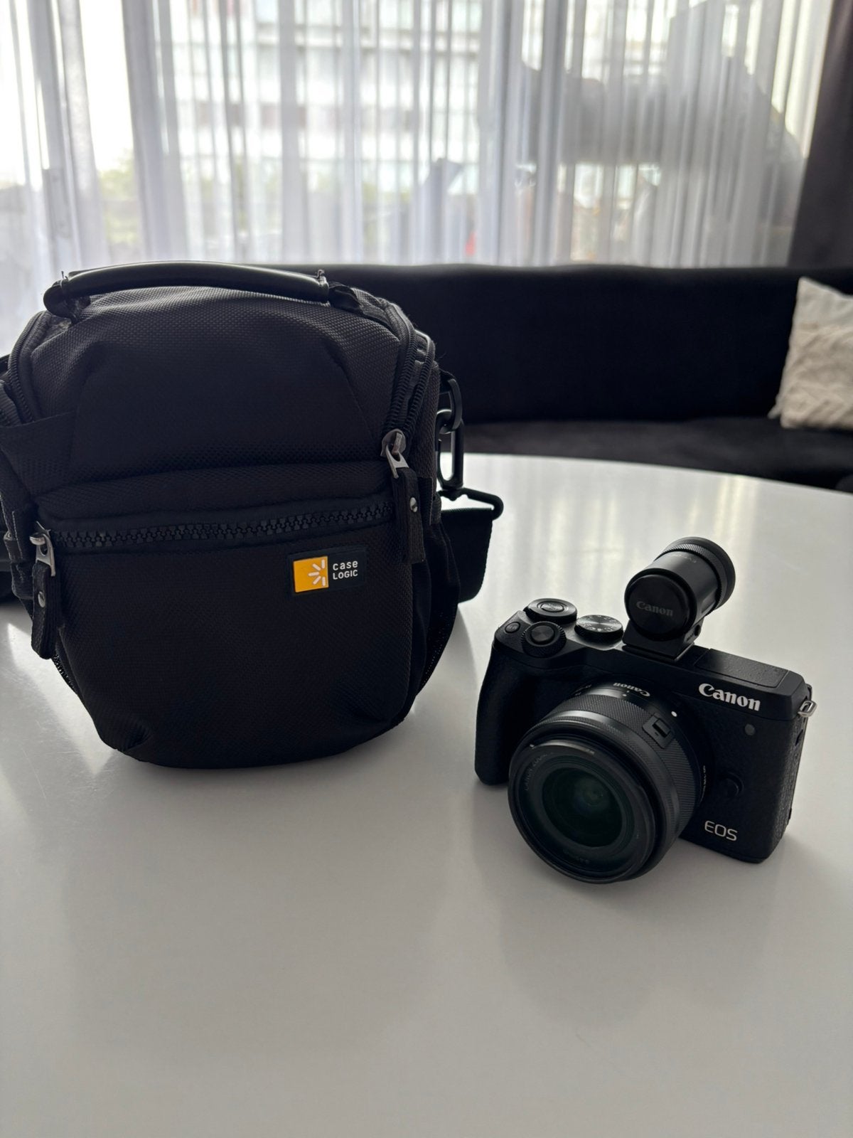 Canon EOS hybride + objectif + sac de transport, TV, Hi-fi & Vidéo, Appareils photo numériques, Enlèvement, Comme neuf, Compact