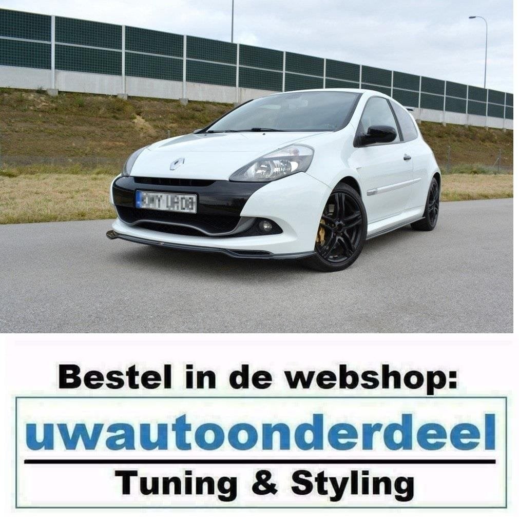Maxton Spoiler Lip Splitter Voor Renault Clio RS Mk3 Facelif, Verzenden