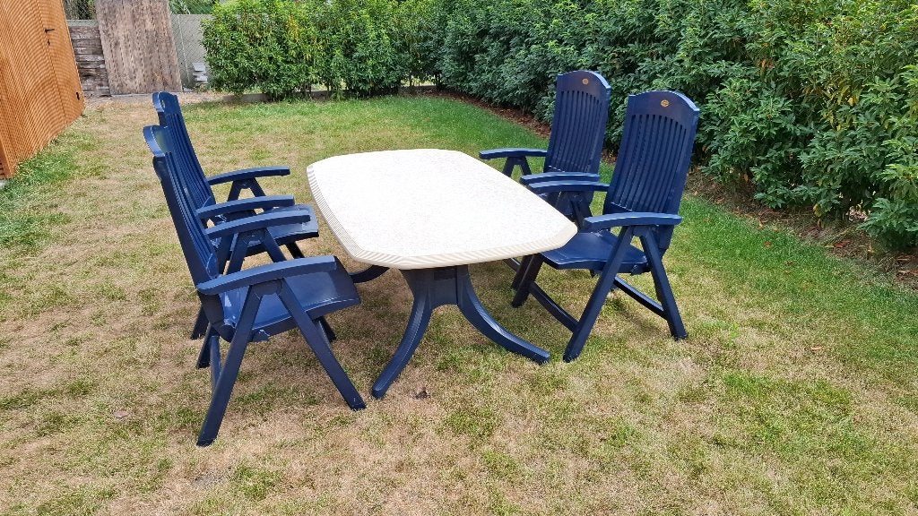 Tuinset Hartman, Tuin en Terras, Ophalen, 4 zitplaatsen, Kunststof, Zo goed als nieuw