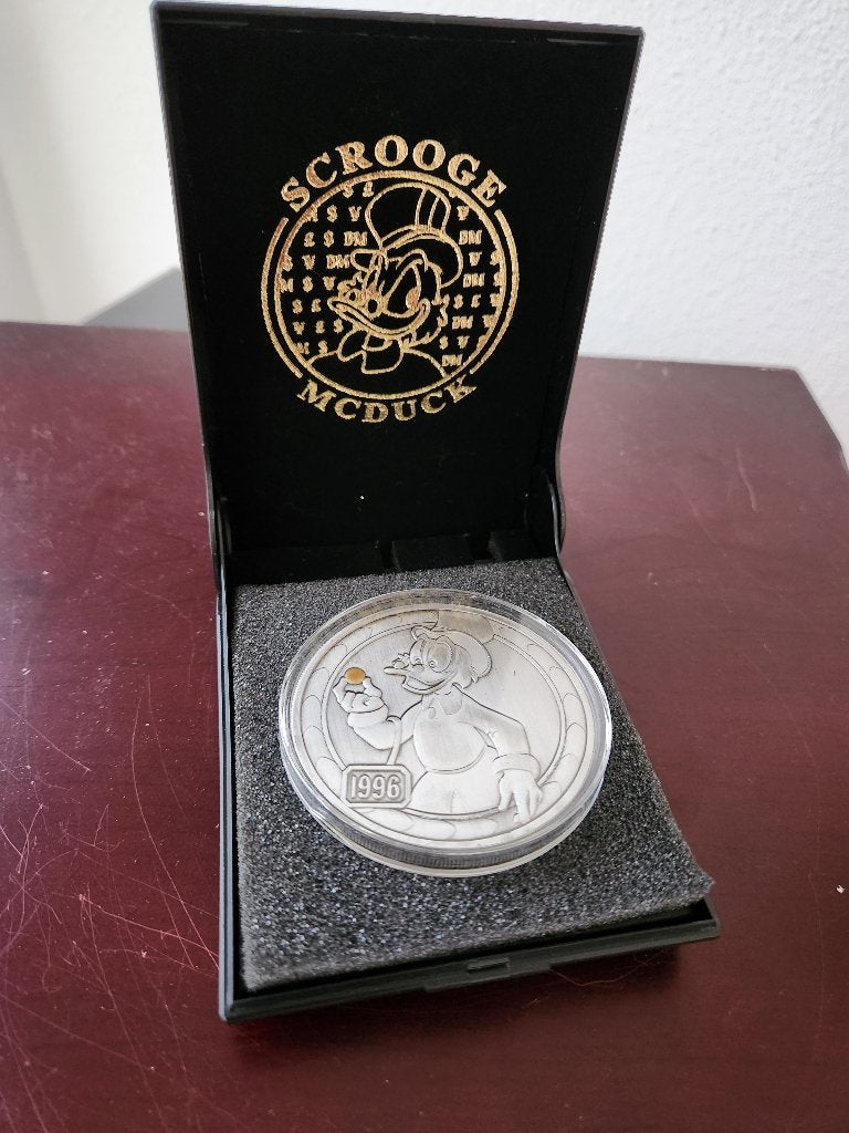 Walt Disney Dagobert Duck First Gold Nugget Grote LE Munt, Ophalen, Donald Duck, Zo goed als nieuw, Overige typen
