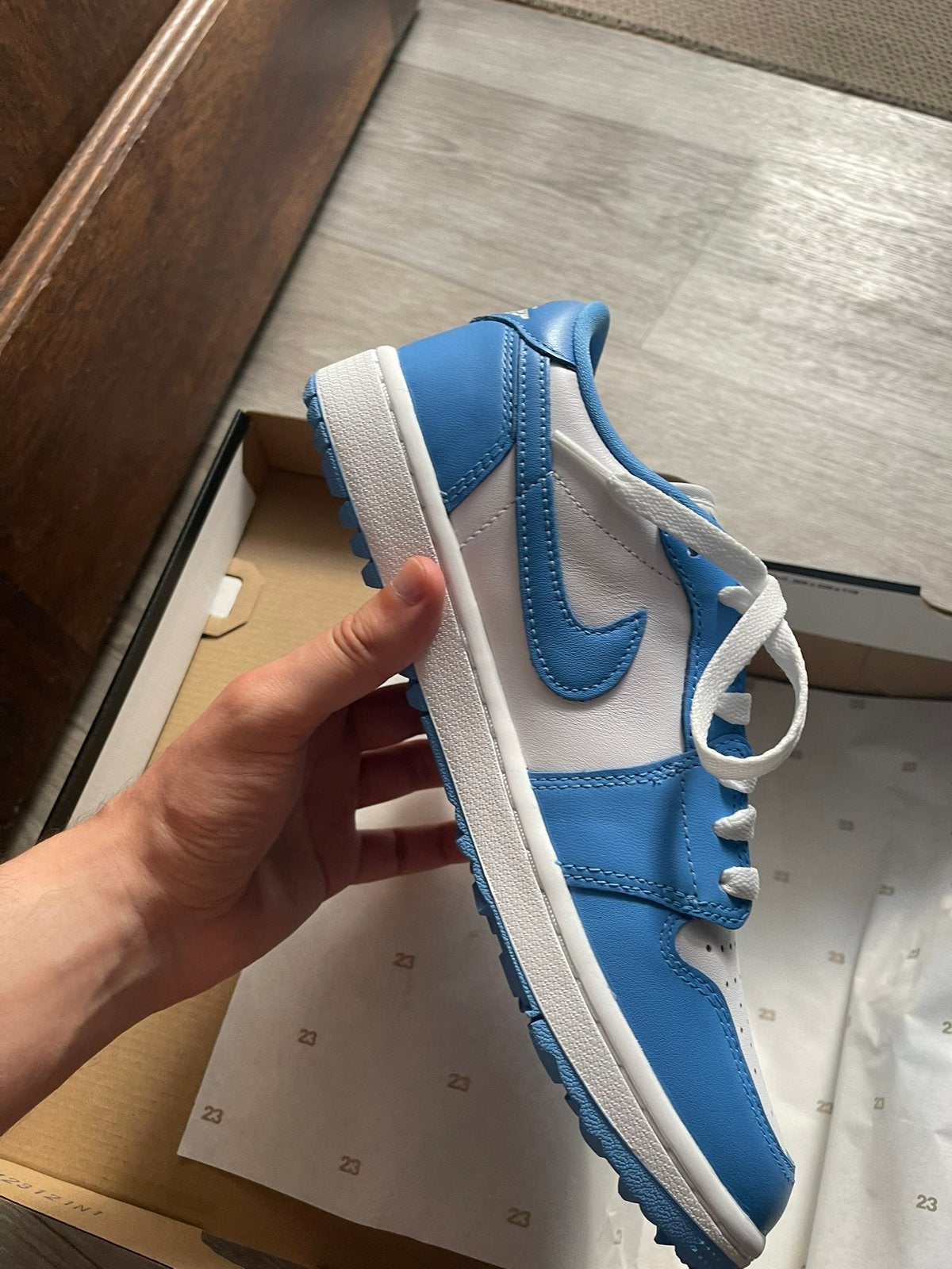 Jordan 1 Low OG Golf UNC maat 41, Ophalen, Blauw, Nieuw, Sneakers